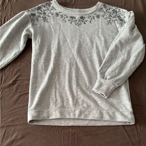 American Eagle Outfitters Heather Gray Knit Top